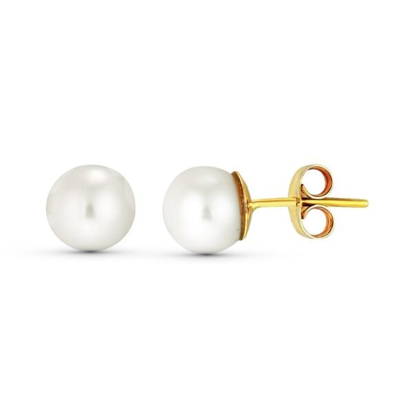 PENDIENTE ORO PERLAS 7MM 18K
