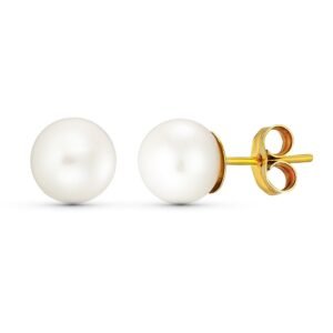 PENDIENTES PERLA 8MM ORO 18K