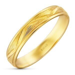 ALIANZA ORO AMARILLO 18K PIRAMIDE 4MM