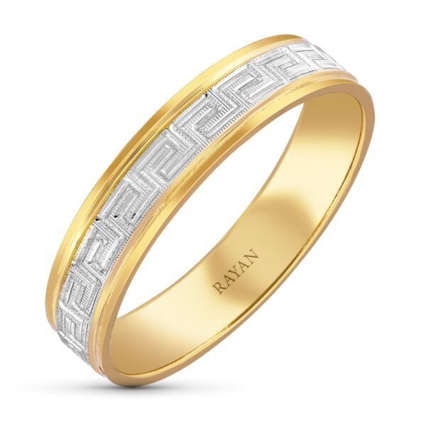 ALIANZA BICOLOR ORO 18K GRECA