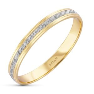 ALIANZA ORO BICOLOR 18K ESPIGA