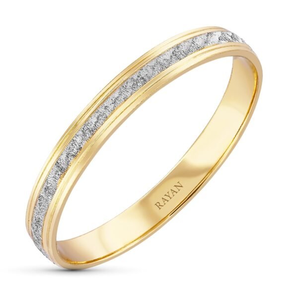 ALIANZA ORO BICOLOR 18K ESPIGA