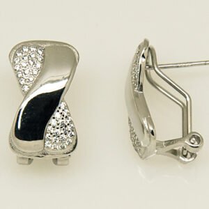 PENDIENTES PLATA LAZO PALILLO OMEGA
