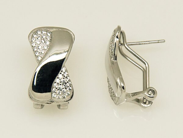 PENDIENTES PLATA LAZO PALILLO OMEGA
