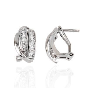 PENDIENTES PLATA BANDAS PALILLO OMEGA