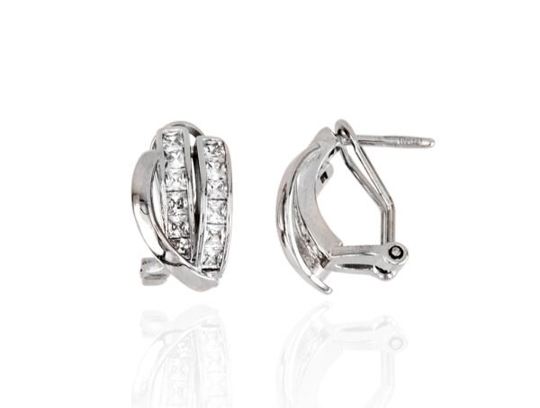PENDIENTES PLATA BANDAS PALILLO OMEGA