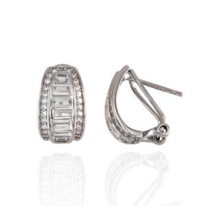 PENDIENTES PLATA CIRCONITAS PALILLO OMEGA