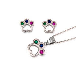 JUEGO PLATA HUELLAS COLORES