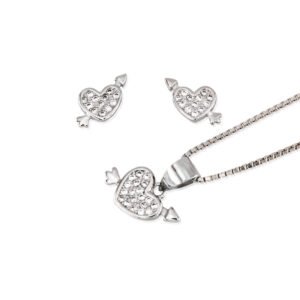 JUEGO PLATA CORAZON FLECHA