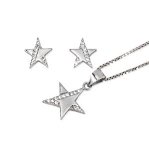 JUEGO PLATA ESTRELLA CON CIRCONITAS