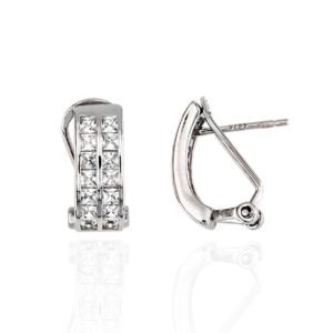 PENDIENTES PLATA CIRCONITAS PALILLO OMEGA