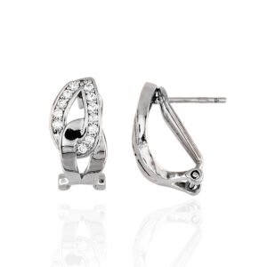 PENDIENTES PLATA CIRCONITAS OMEGA