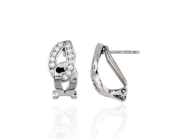 PENDIENTES PLATA CIRCONITAS OMEGA