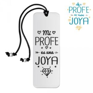 MARCAPÁGINAS ACERO MI PROFE ES UNA JOYA
