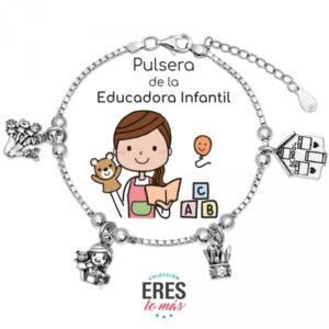 PULSERA PLATA DE LA EDUCADORA INFANTIL