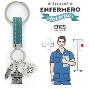 LLAVERO PLATA DE ENFERMERO
