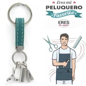 LLAVERO DE PLATA DE PELUQUERO