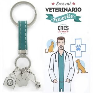 LLAVERO DE PLATA DE VETERINARIO