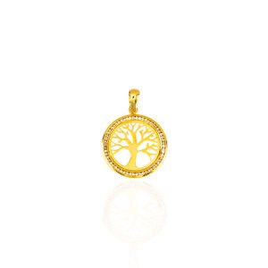 COLGANTE ORO 18 KILATES ARBOL DE LA VIDA CON CIRCONITAS
