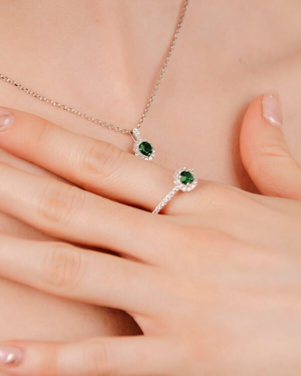 SORTIJA PLATA ESMERALDA - Imagen 3