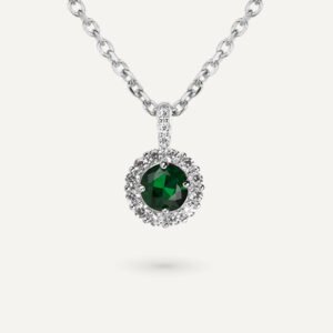GARGANTILLA PLATA ESMERALDA