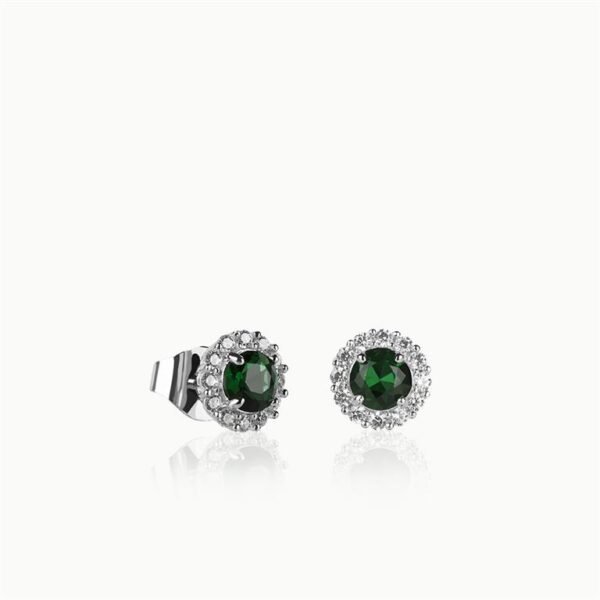 PENDIENTES PLATA ESMERALDA