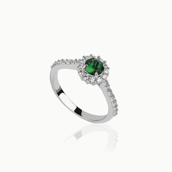 SORTIJA PLATA ESMERALDA