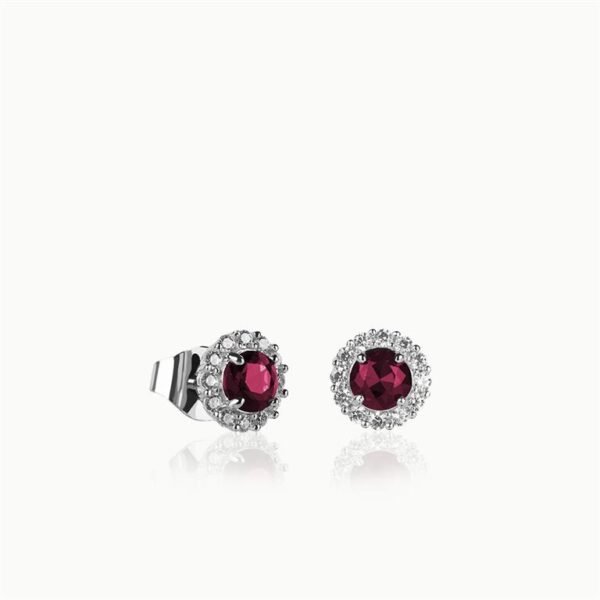 PENDIENTES PLATA RUBÍ