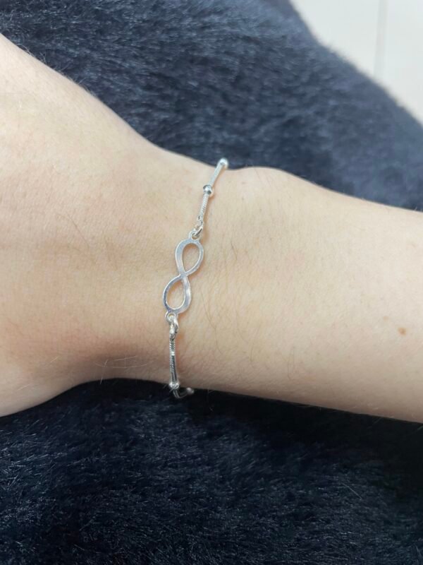 PULSERA PLATA BOLITAS Y INFINITOS - Imagen 3