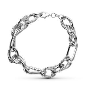 PULSERA PLATA ASA GRANDES DOBLES