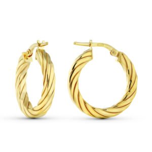 AROS PLATA CHAPADO EN ORO 2.5CM