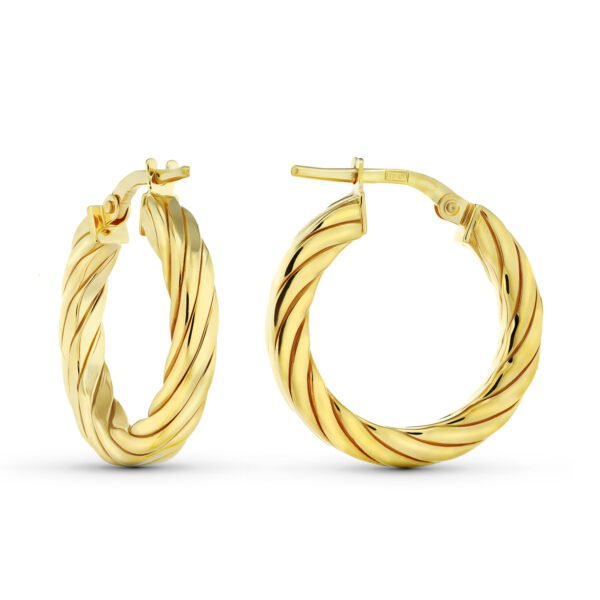 AROS PLATA CHAPADO EN ORO 2.5CM