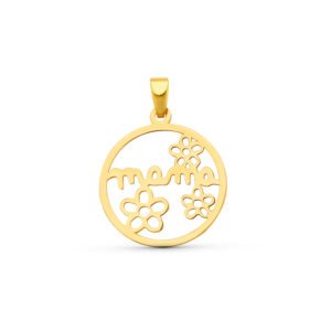 COLGANTE MAMA 15MM ORO 18 KILATES