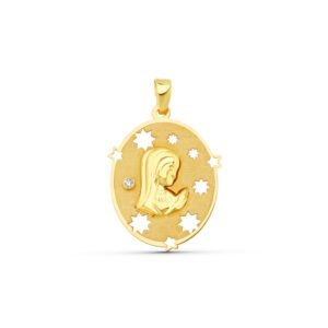 MEDALLA VIRGEN NIÑA ORO 18 KILATES
