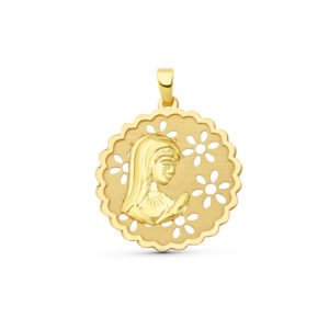 MEDALLA VIRGEN NIÑA ORO 18KILATES