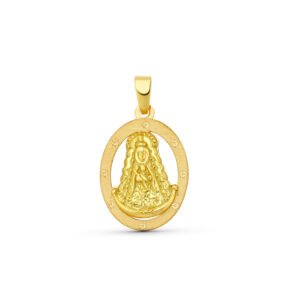 MEDALLA VIRGEN DEL ROCIO ORO 18KILATES