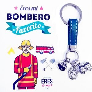 LLAVERO PLATA BOMBERO