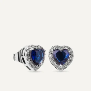 PENDIENTES PLATA CIRCONITA AZUL