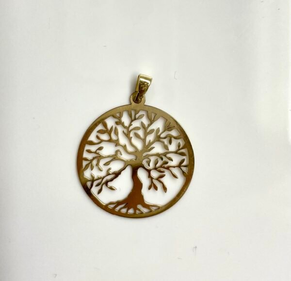 COLGANTE ARBOL DE LA VIDA CALADO ORO 18 KILATES - Imagen 2