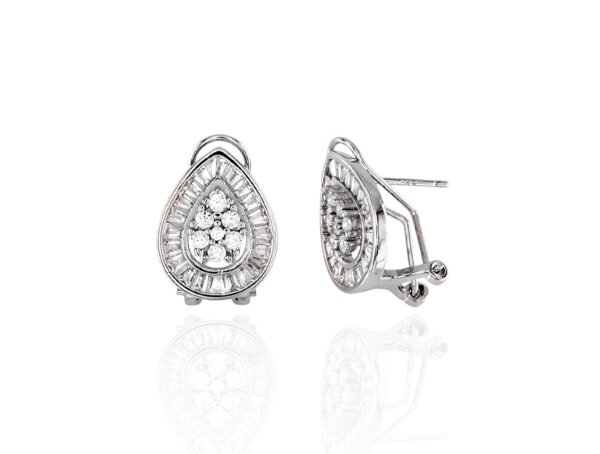 PENDIENTES PLATA OMEGA CON CIRCONITAS