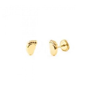 PENDIENTES  PIES ORO 9KILATES