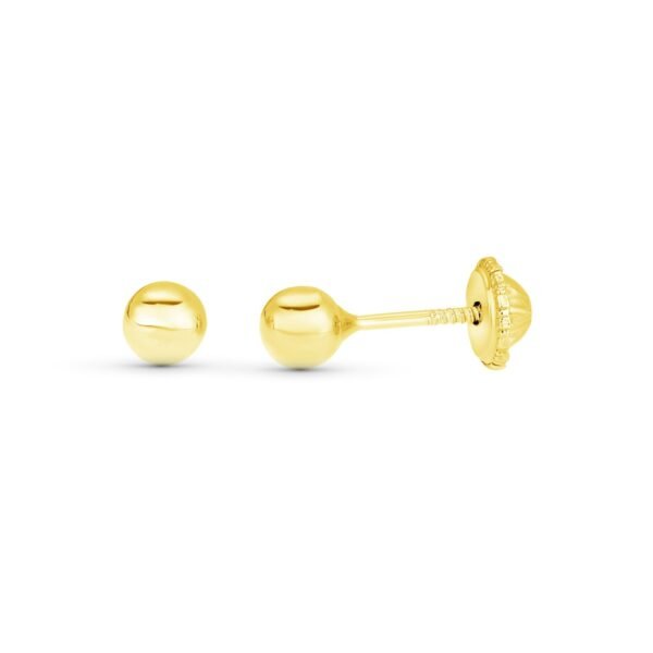 PENDIENTE BOLA 6 mm EN ORO DE 18 KILATES