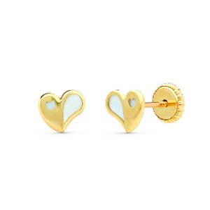 PENDIENTES CORAZÓN EN ORO DE 9 KILATES