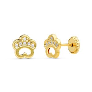 PENDIENTES HUELLA EN ORO DE 9 KILATES