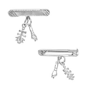 ALFILER PLATA BEBE N5 CON PUÑO Y CRUZ