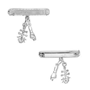 ALFILER PLATA BEBE N7 CON PUÑO Y CRUZ
