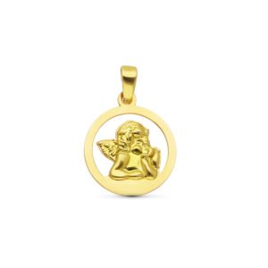 COLGANTE ANGELITO CALADO ORO 18KTS