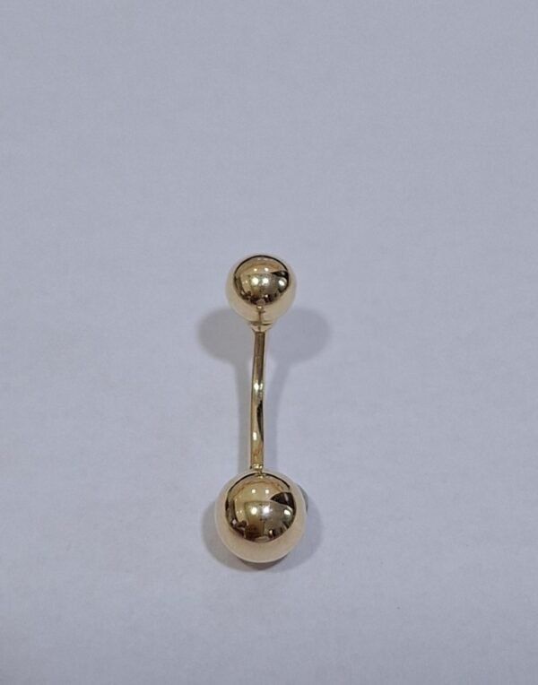 PIERCING ORO 9KILATES OMBLIGO BOLA