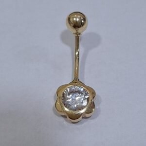 Piercing oro 9 Kilates ombligo flor