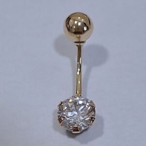 Piercing oro 9 Kilates ombligo circonitas garras